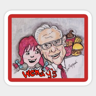 Wendys Fast Food Restaurant Sticker